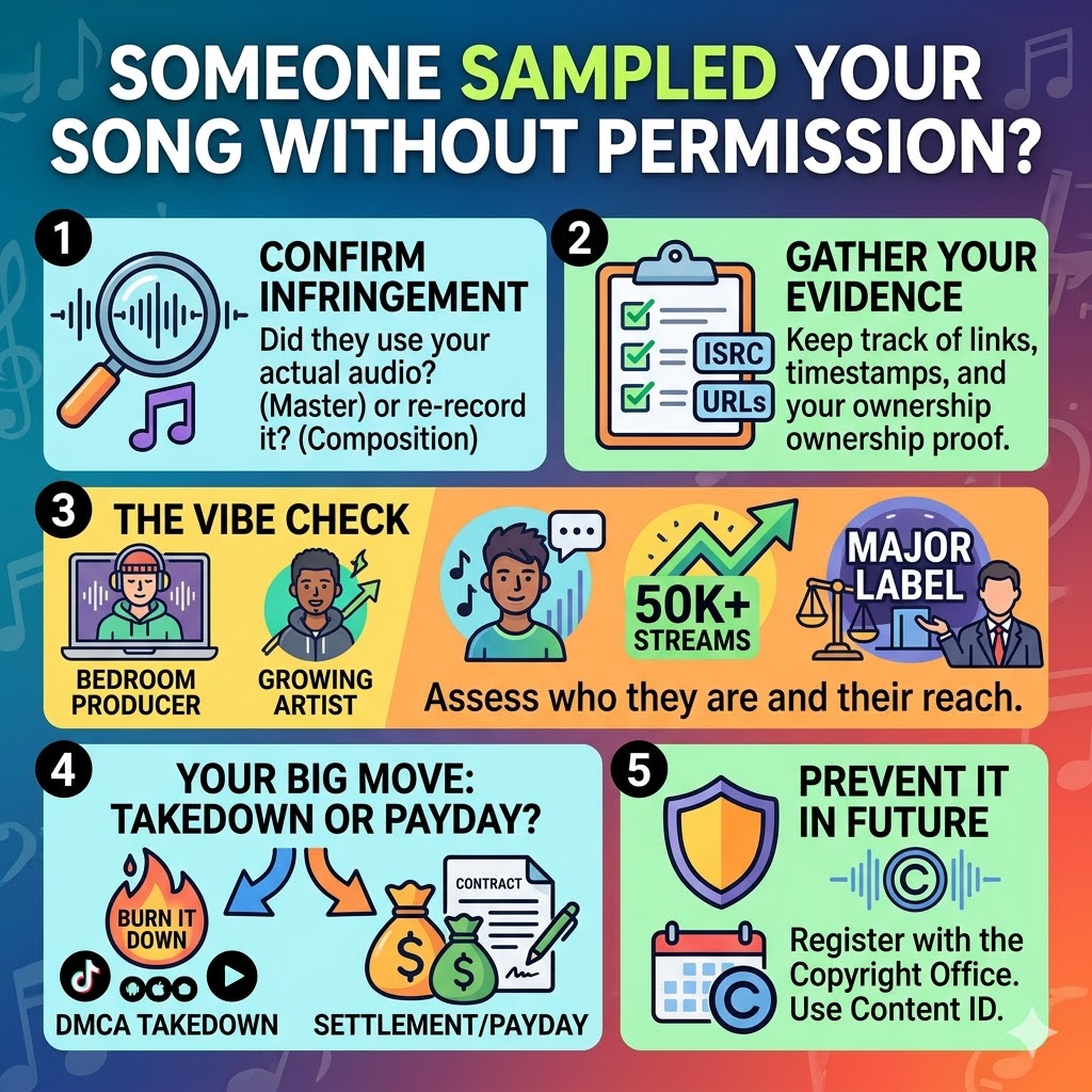What to Do If Your Song Is Sampled Without Permission (2026 Guide)