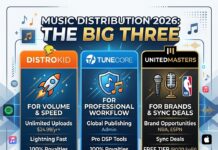 DistroKid vs. TuneCore vs. UnitedMasters: 2026 Distribution Guide